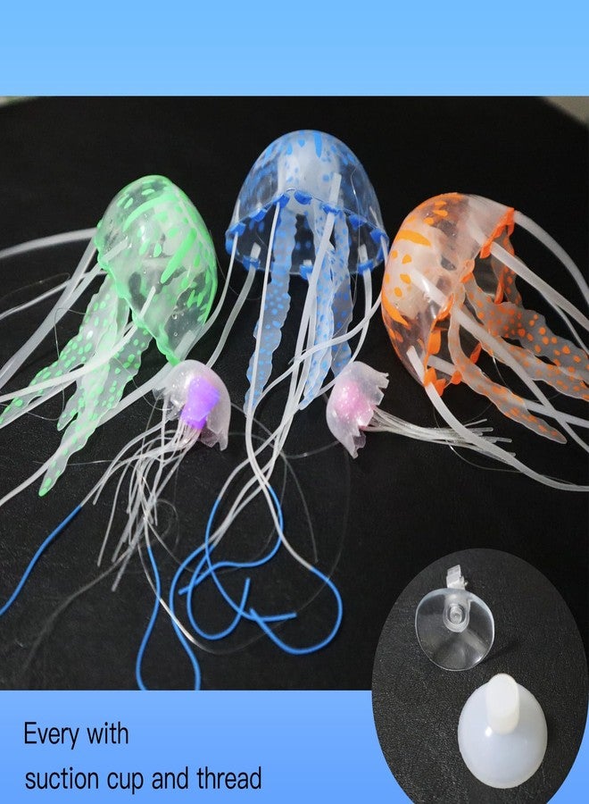 DJDIRY 5 PCS Aquarium Ornaments Soft Silicone Mini Jellyfish Decorations, Floating Artificial Realistic Jellyfish Marine Animal for Large/Small Fish Tank DIY - Image 4